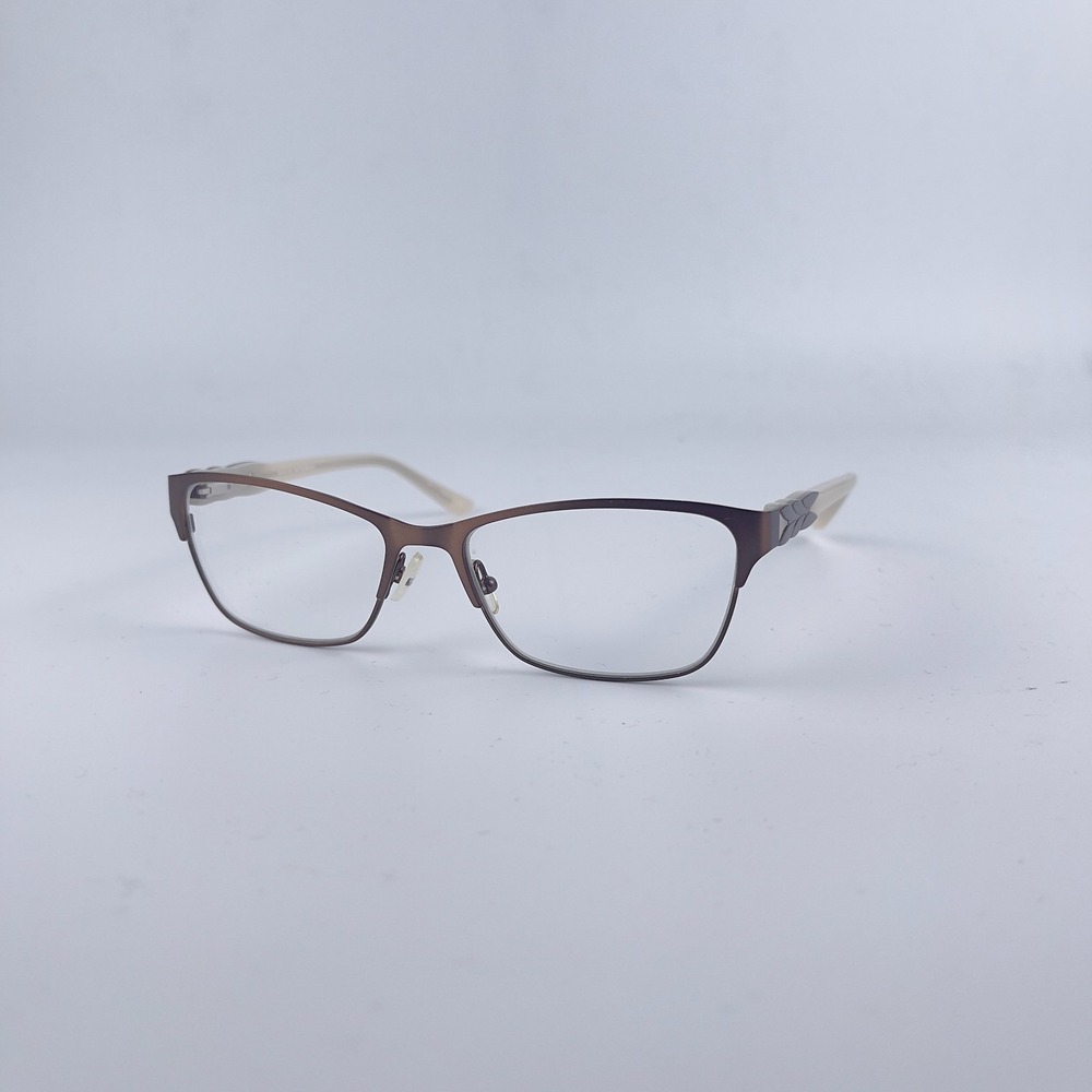 Karen Kane Xanadu‎ Women's Eyeglasses Frame Matte Brown Half Rim 53-16-135 mm